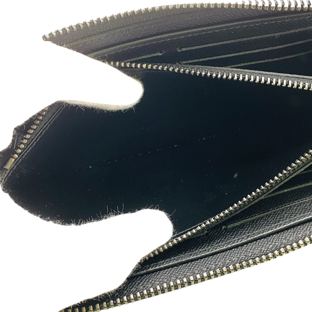 LOUIS VUITTON Long Wallet Purse M62295 leather black Zip Around Monogram Eclipse Zippy Wallet Horizontal mens(Unisex) Used Authentic