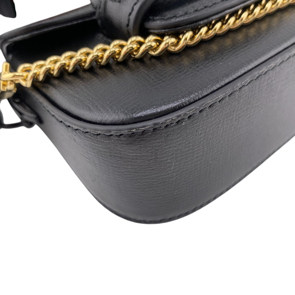 GUCCI Travel pouch 726863 leather black Mini Horsebit