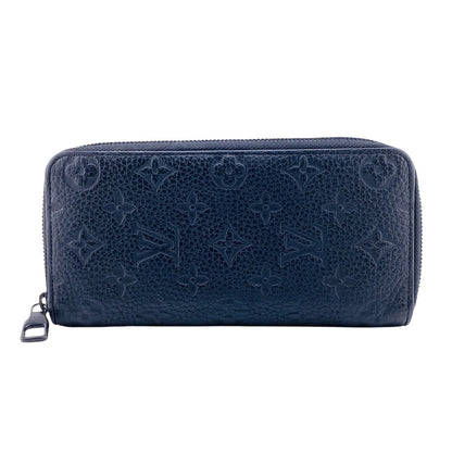 LOUIS VUITTON Long Wallet Purse M69047 leather black Zip Around Monogram Ann Platt Zippy Wallet Vertical mens Used Authentic