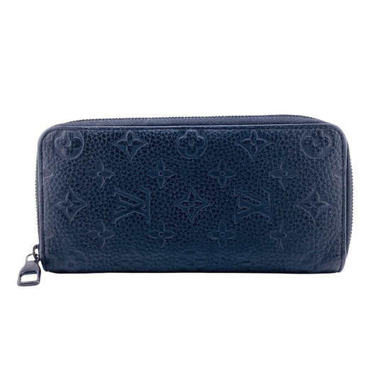 LOUIS VUITTON Long Wallet Purse M69047 leather black Zip Around Monogram Ann Platt Zippy Wallet Vertical mens Used Authentic
