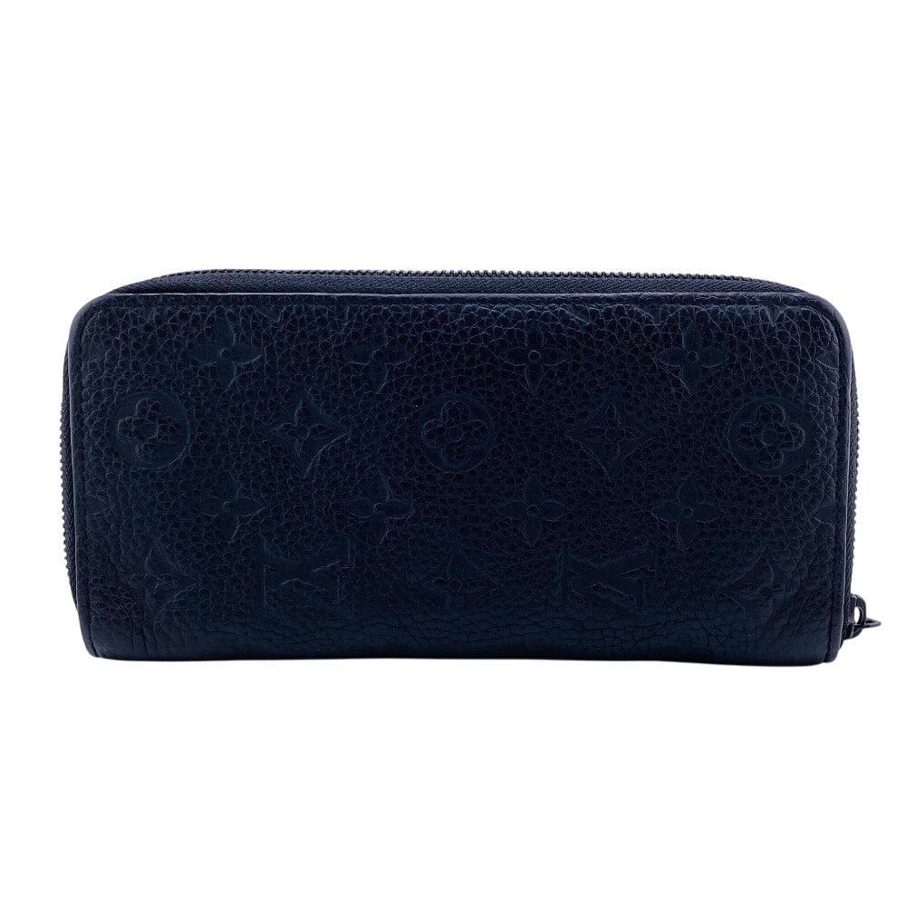 LOUIS VUITTON Long Wallet Purse M69047 leather black Zip Around Monogram Ann Platt Zippy Wallet Vertical mens Used Authentic