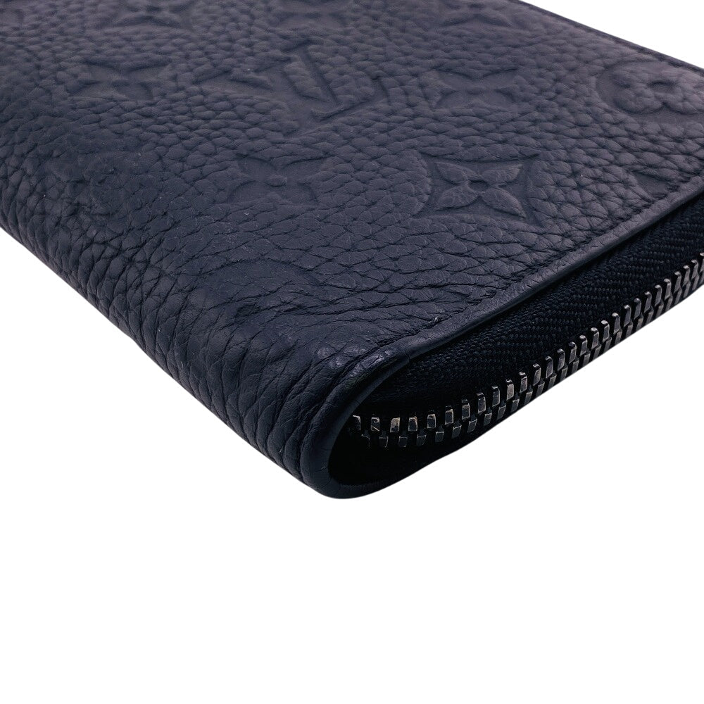 LOUIS VUITTON Long Wallet Purse M69047 leather black Zip Around Monogram Ann Platt Zippy Wallet Vertical mens Used Authentic