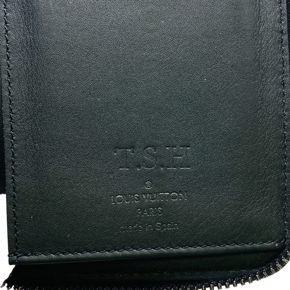 LOUIS VUITTON Long Wallet Purse M69047 leather black Zip Around Monogram Ann Platt Zippy Wallet Vertical mens Used Authentic