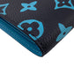 LOUIS VUITTON Bifold Wallet M82004 leather blue Compact Wallet Portefeuille Monogram slender mens Used Authentic