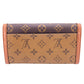 LOUIS VUITTON Long Wallet Purse M46645 leather Brown Portefeuille Monogram reverse Sarah Dauphine Women Used Authentic