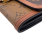 LOUIS VUITTON Long Wallet Purse M46645 leather Brown Portefeuille Monogram reverse Sarah Dauphine Women Used Authentic