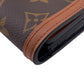 LOUIS VUITTON Long Wallet Purse M46645 leather Brown Portefeuille Monogram reverse Sarah Dauphine Women Used Authentic