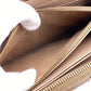 PRADA Long Wallet Purse 1ML506 leather beige Zip Around Safiano Ribbon Women Used Authentic