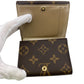 LOUIS VUITTON Tri-fold wallet M81667 leather Brown Portefeuille Monogram Celest Women Used Authentic