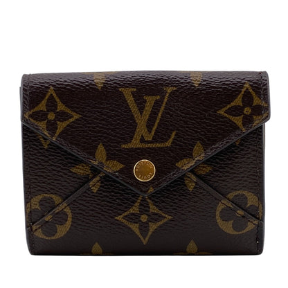 LOUIS VUITTON Tri-fold wallet M81667 leather Brown Portefeuille Monogram Celest Women Used Authentic