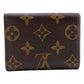 LOUIS VUITTON Tri-fold wallet M81667 leather Brown Portefeuille Monogram Celest Women Used Authentic