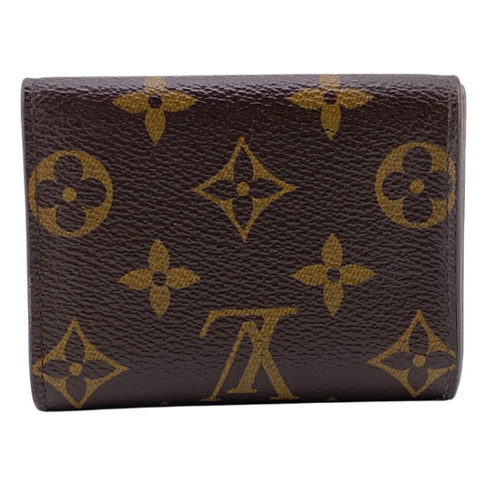 LOUIS VUITTON Tri-fold wallet M81667 leather Brown Portefeuille Monogram Celest Women Used Authentic