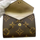 LOUIS VUITTON Tri-fold wallet M81667 leather Brown Portefeuille Monogram Celest Women Used Authentic