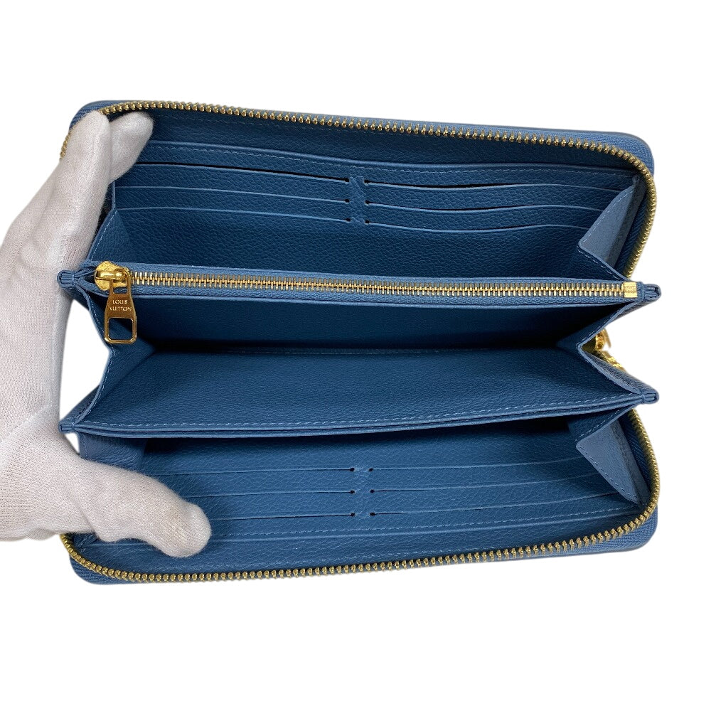 LOUIS VUITTON Long Wallet Purse M63925 leather Ivory Zip Around Monogram Ann Platt Zippy wallet Women Used Authentic