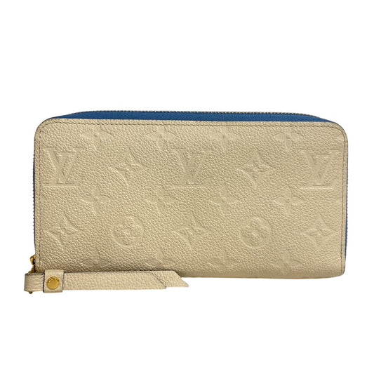 LOUIS VUITTON Long Wallet Purse M63925 leather Ivory Zip Around Monogram Ann Platt Zippy wallet Women Used Authentic