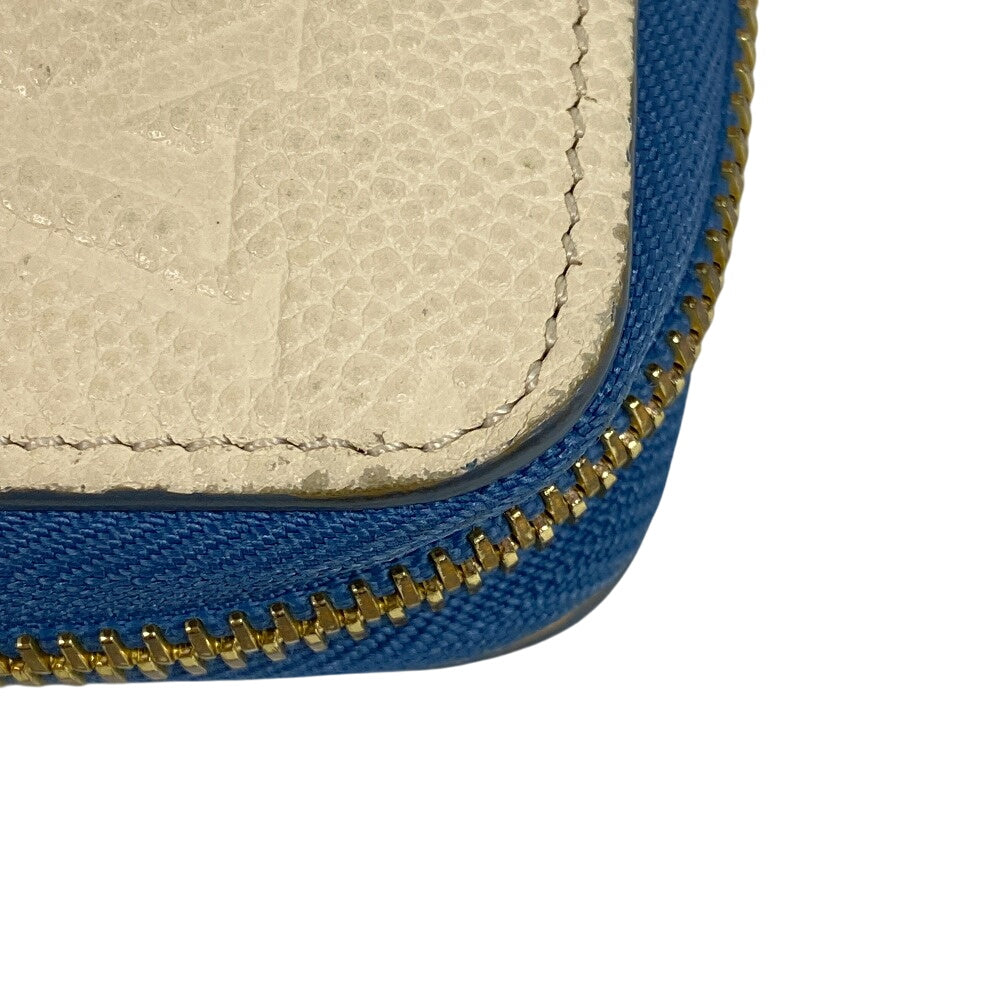 LOUIS VUITTON Long Wallet Purse M63925 leather Ivory Zip Around Monogram Ann Platt Zippy wallet Women Used Authentic