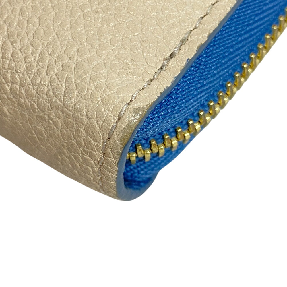 LOUIS VUITTON Long Wallet Purse M63925 leather Ivory Zip Around Monogram Ann Platt Zippy wallet Women Used Authentic