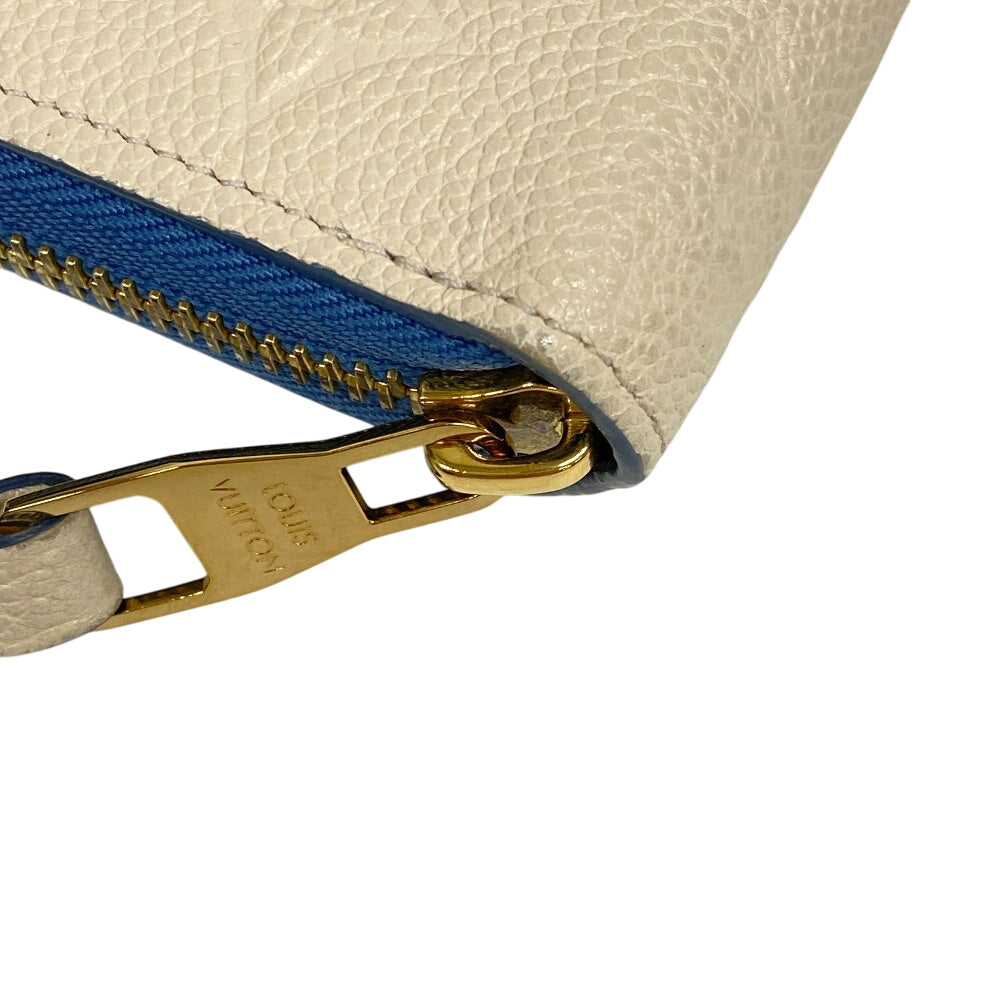 LOUIS VUITTON Long Wallet Purse M63925 leather Ivory Zip Around Monogram Ann Platt Zippy wallet Women Used Authentic