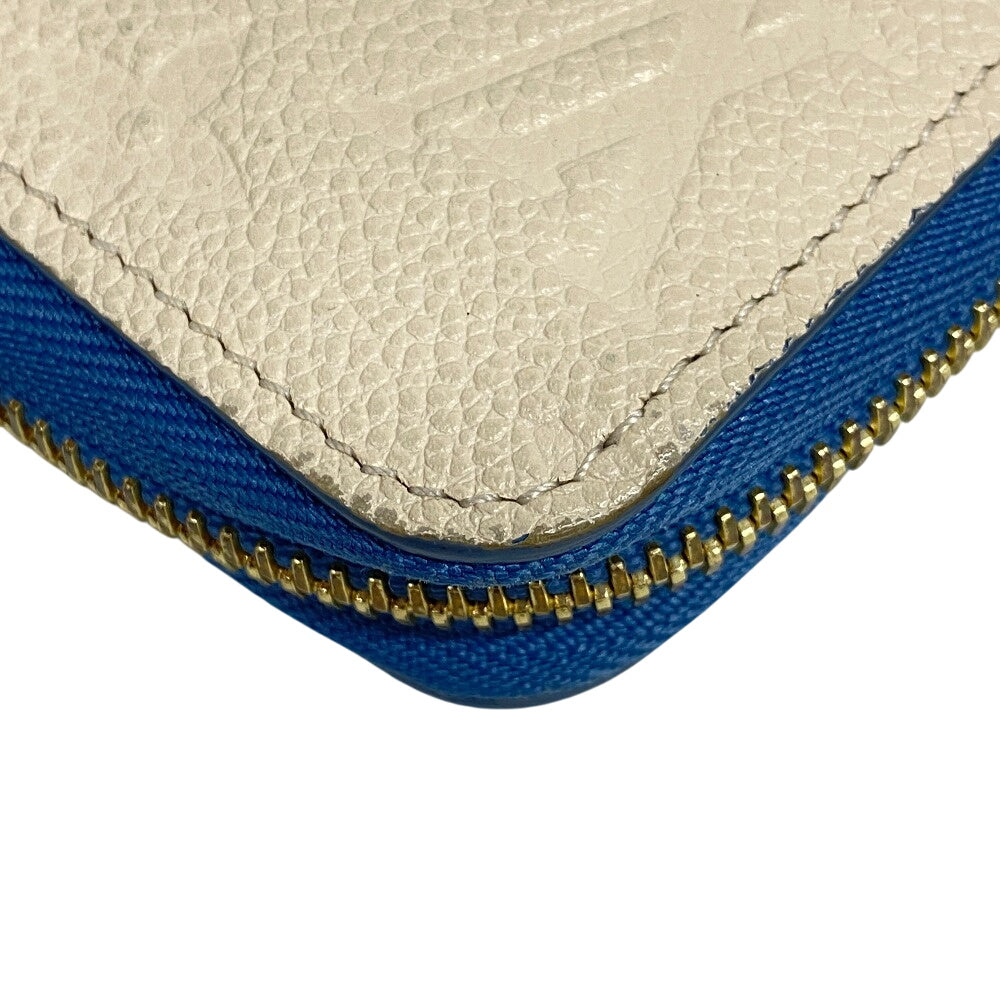 LOUIS VUITTON Long Wallet Purse M63925 leather Ivory Zip Around Monogram Ann Platt Zippy wallet Women Used Authentic