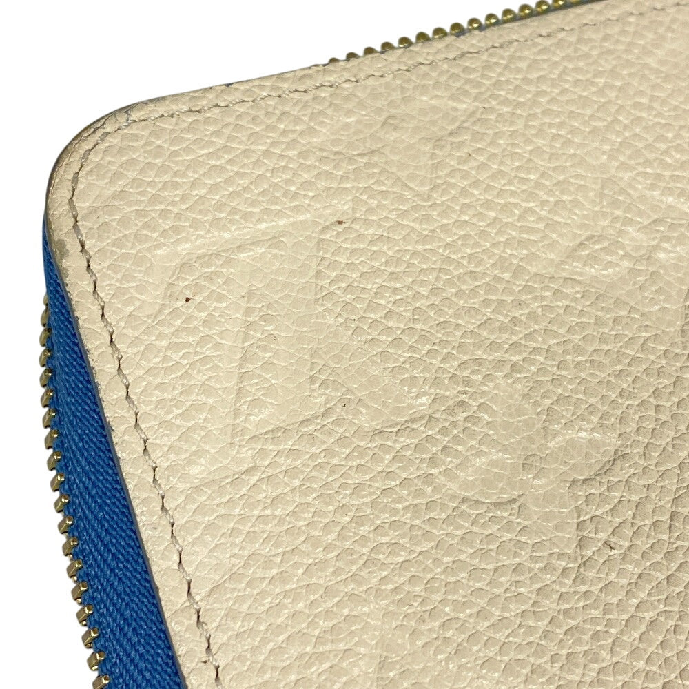 LOUIS VUITTON Long Wallet Purse M63925 leather Ivory Zip Around Monogram Ann Platt Zippy wallet Women Used Authentic