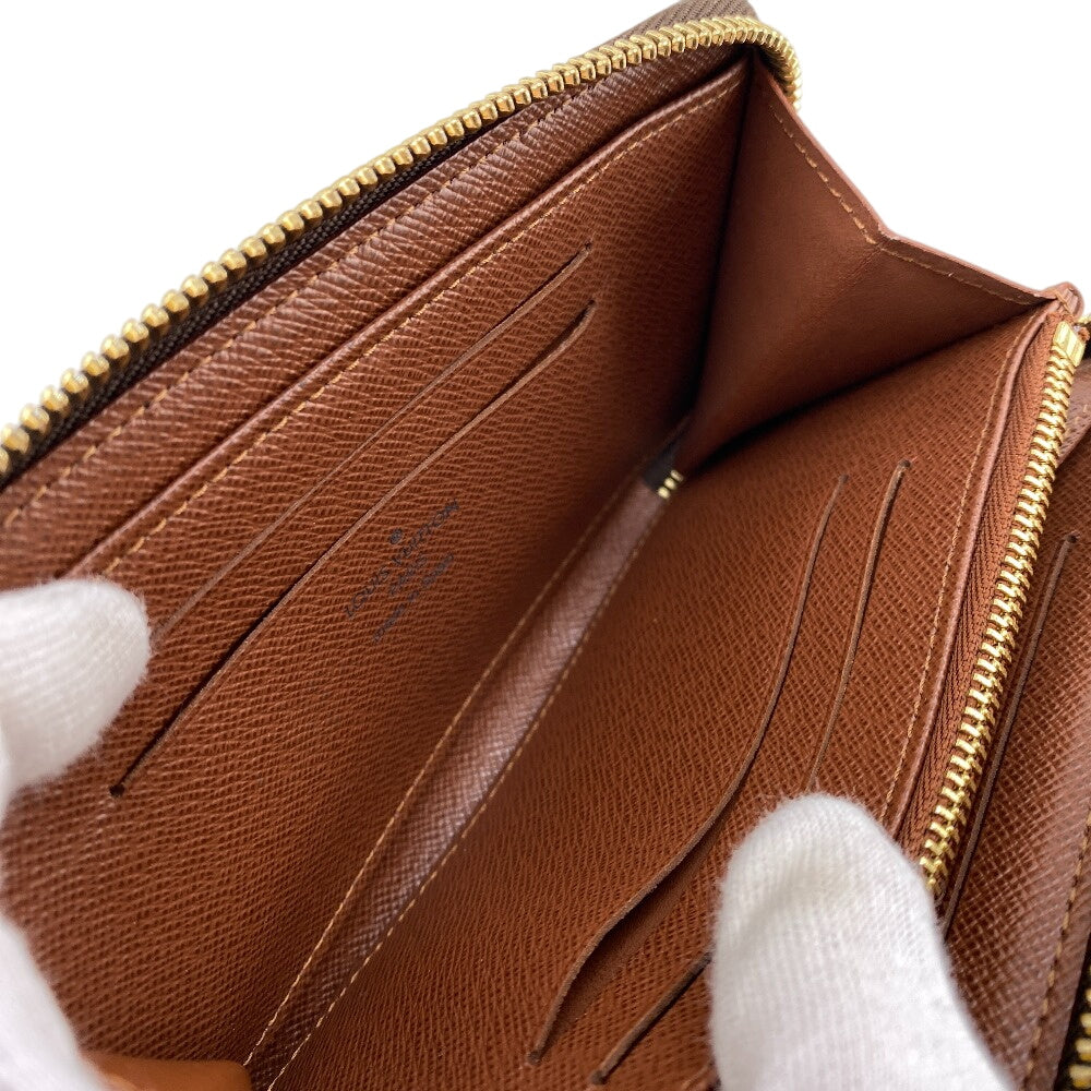 LOUIS VUITTON Long Wallet Purse M61440 leather Brown Zip Around Monogram Zippy Compact Wallet NM mens(Unisex) Used Authentic