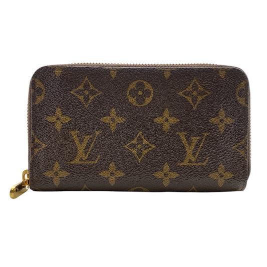 LOUIS VUITTON Long Wallet Purse M61440 leather Brown Zip Around Monogram Zippy Compact Wallet NM mens(Unisex) Used Authentic