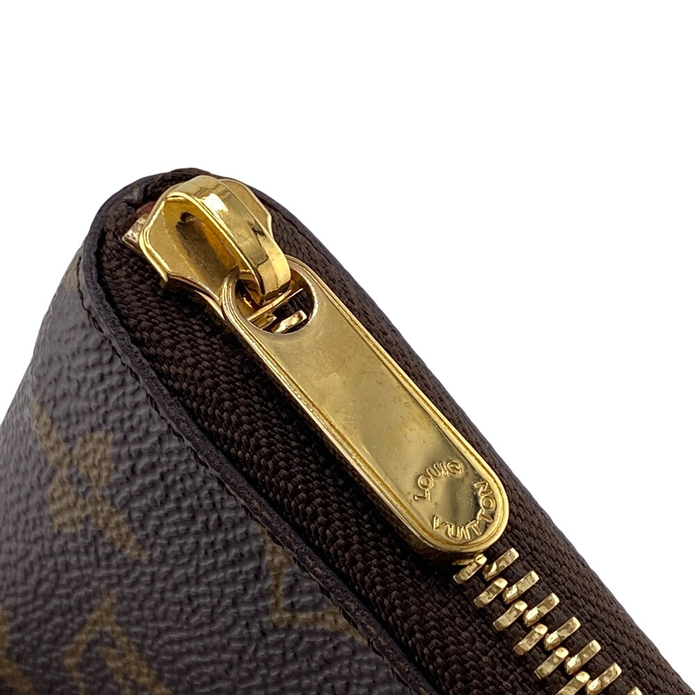 LOUIS VUITTON Long Wallet Purse M61440 leather Brown Zip Around Monogram Zippy Compact Wallet NM mens(Unisex) Used Authentic