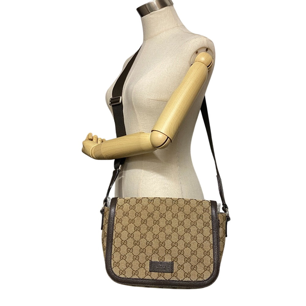 GUCCI Shoulder Bag 449172 canvas Brown GG canvas Women Used Authentic