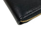LOEWE Long Wallet Purse leather black Zip Around knot Women Used Authentic