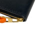LOEWE Long Wallet Purse leather black Zip Around knot Women Used Authentic