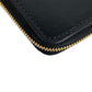 LOEWE Long Wallet Purse leather black Zip Around knot Women Used Authentic