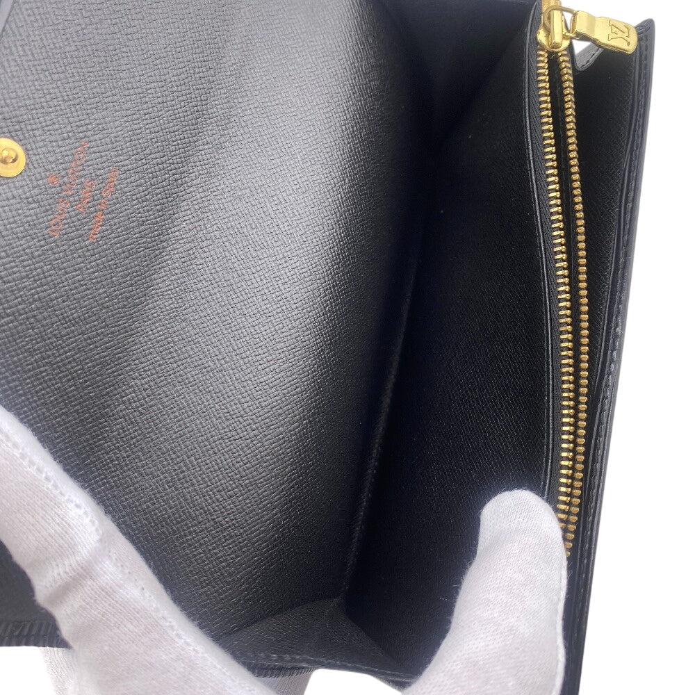 LOUIS VUITTON Long Wallet Purse Epi black Epi Portefeuille Sarah