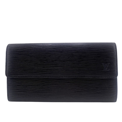 LOUIS VUITTON Long Wallet Purse Epi black Epi Portefeuille Sarah
