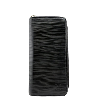 LOUIS VUITTON Long Wallet Purse M60965 Epi black Zippy wallet Epi Vertical mens Used Authentic