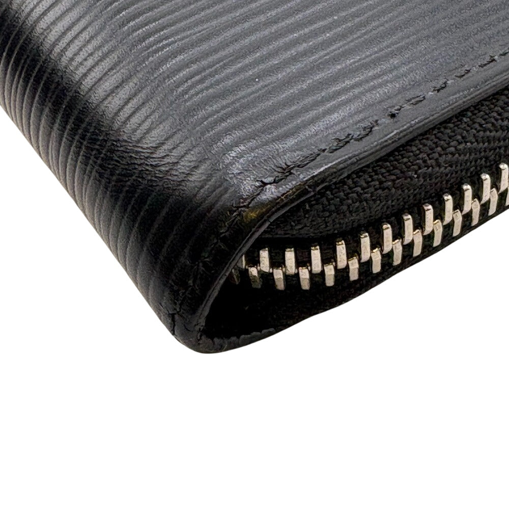 LOUIS VUITTON Long Wallet Purse M60965 Epi black Zippy wallet Epi Vertical mens Used Authentic