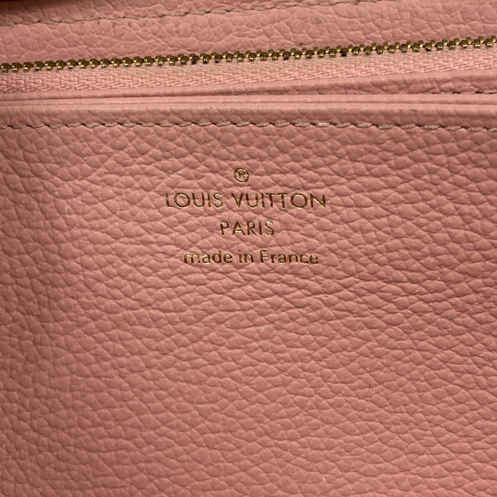 LOUIS VUITTON Long Wallet Purse M64090 Monogram Ann Platt pink Zip Around Monogram Unplant Zippy wallet Women Used Authentic