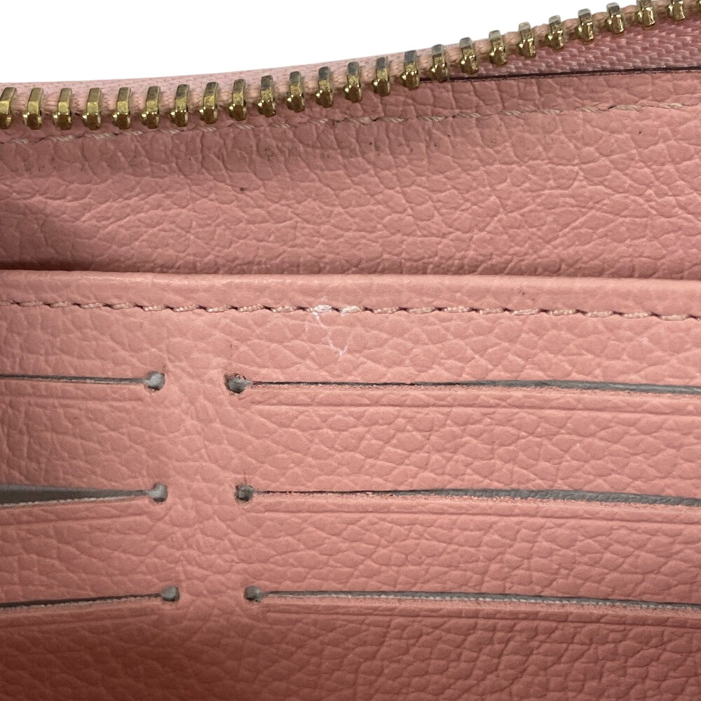 LOUIS VUITTON Long Wallet Purse M64090 Monogram Ann Platt pink Zip Around Monogram Unplant Zippy wallet Women Used Authentic