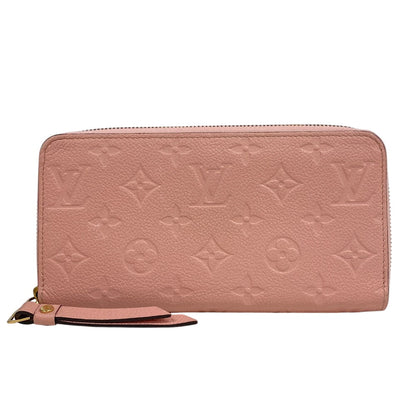 LOUIS VUITTON Long Wallet Purse M64090 Monogram Ann Platt pink Zip Around Monogram Unplant Zippy wallet Women Used Authentic