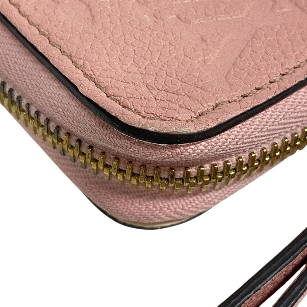 LOUIS VUITTON Long Wallet Purse M64090 Monogram Ann Platt pink Zip Around Monogram Unplant Zippy wallet Women Used Authentic