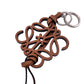 LOEWE charm Calfskin Brown anagram Women Used Authentic