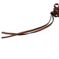 LOEWE charm Calfskin Brown anagram Women Used Authentic