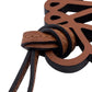 LOEWE charm Calfskin Brown anagram Women Used Authentic