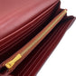 CELINE Long Wallet Purse 10B563 leather Bordeaux BEL LARGE FLAP WALLET Women Used Authentic