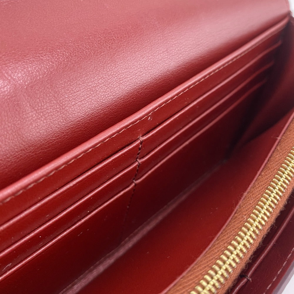 CELINE Long Wallet Purse 10B563 leather Bordeaux BEL LARGE FLAP WALLET Women Used Authentic