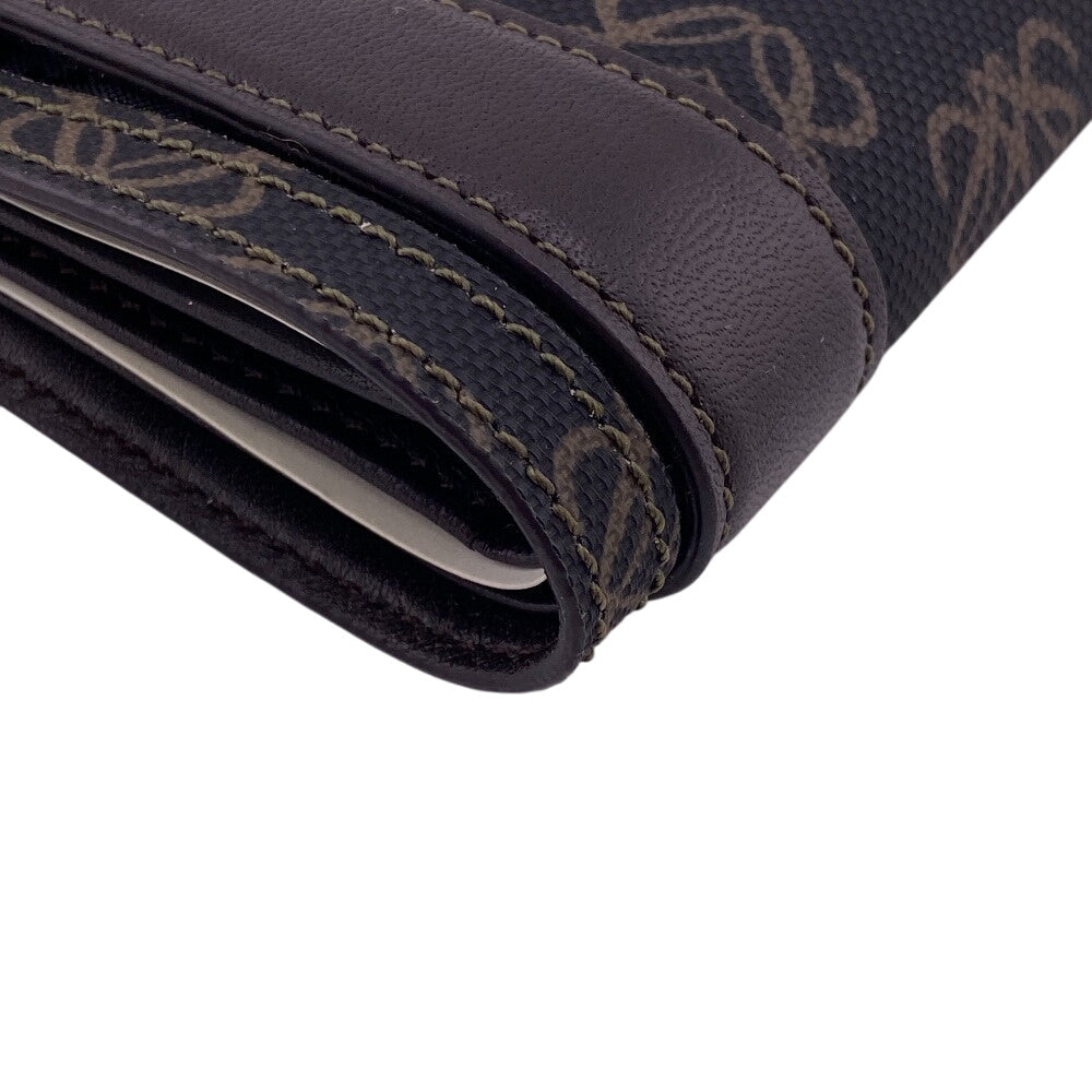 LOEWE Bifold Wallet leather Brown Repeat anagram
