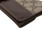 GUCCI Long Wallet Purse 64 PVC, Leather Brown Sherry