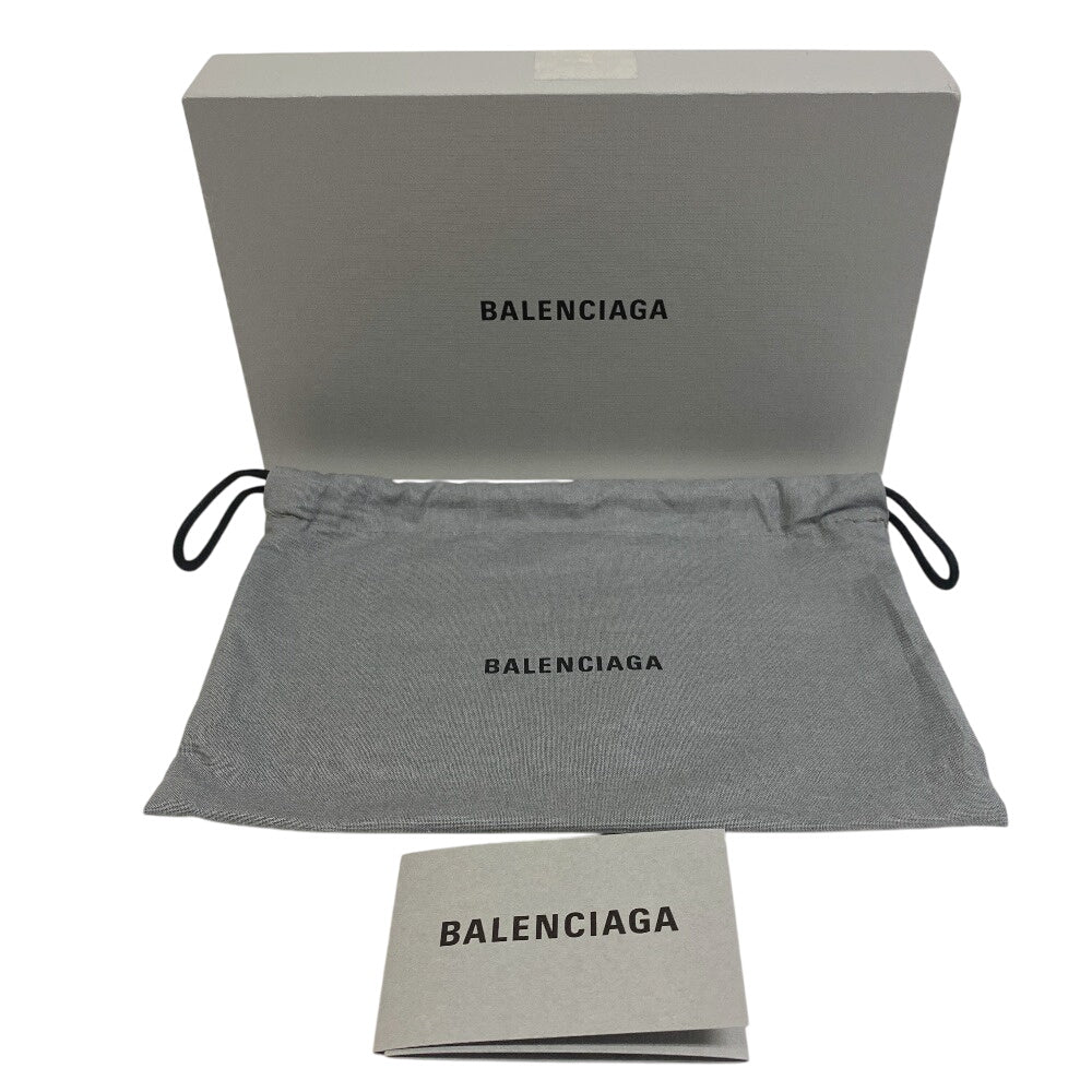 BALENCIAGA Pouch 659783 leather white 1IZIM Travel pouch logo cash pouch Card Case Women(Unisex) Used Authentic