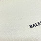BALENCIAGA Pouch 659783 leather white 1IZIM Travel pouch logo cash pouch Card Case Women(Unisex) Used Authentic