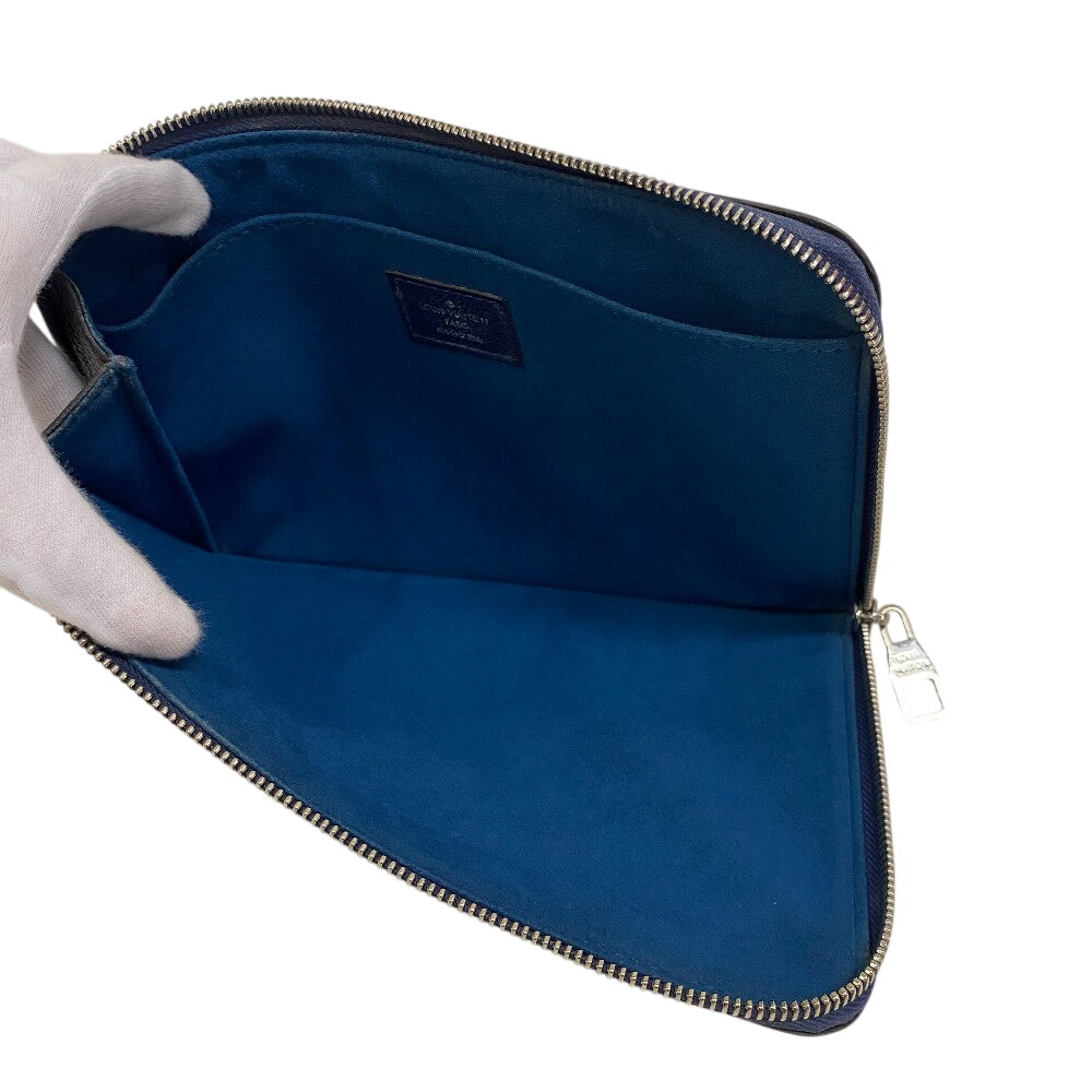 LOUIS VUITTON Pochette R99587 Taurillon Clemence, Leather Navy business bag Epi Taurillon Clemence Jour PM mens Used Authentic