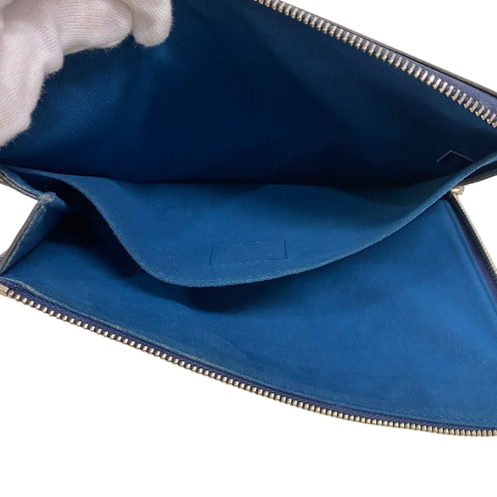 LOUIS VUITTON Pochette R99587 Taurillon Clemence, Leather Navy business bag Epi Taurillon Clemence Jour PM mens Used Authentic